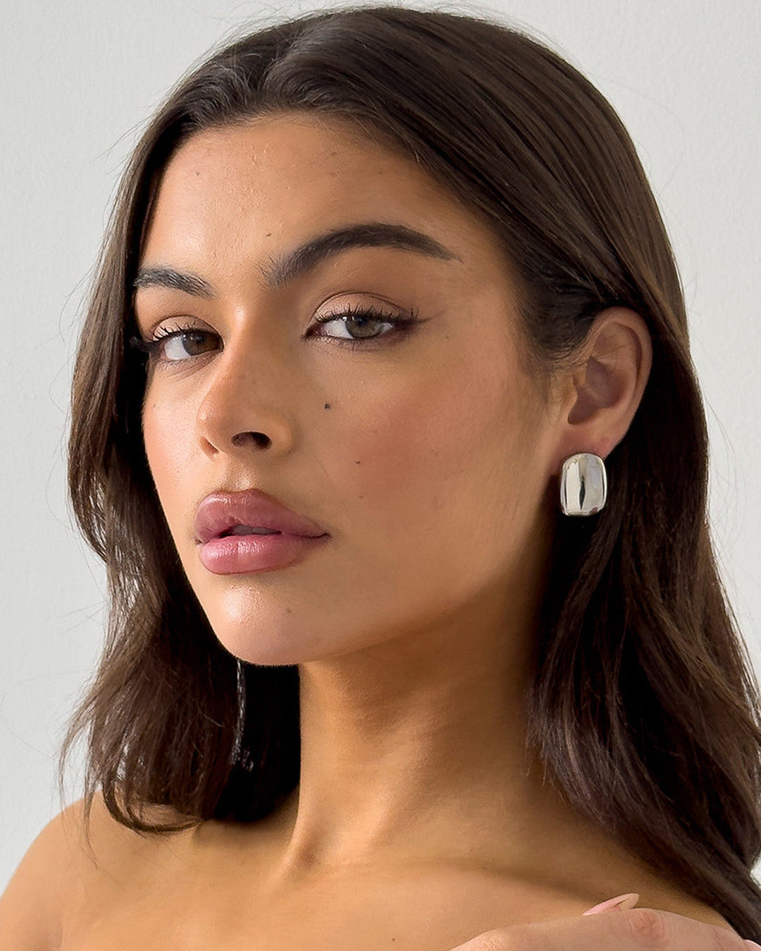 Rectangular Studs Silver