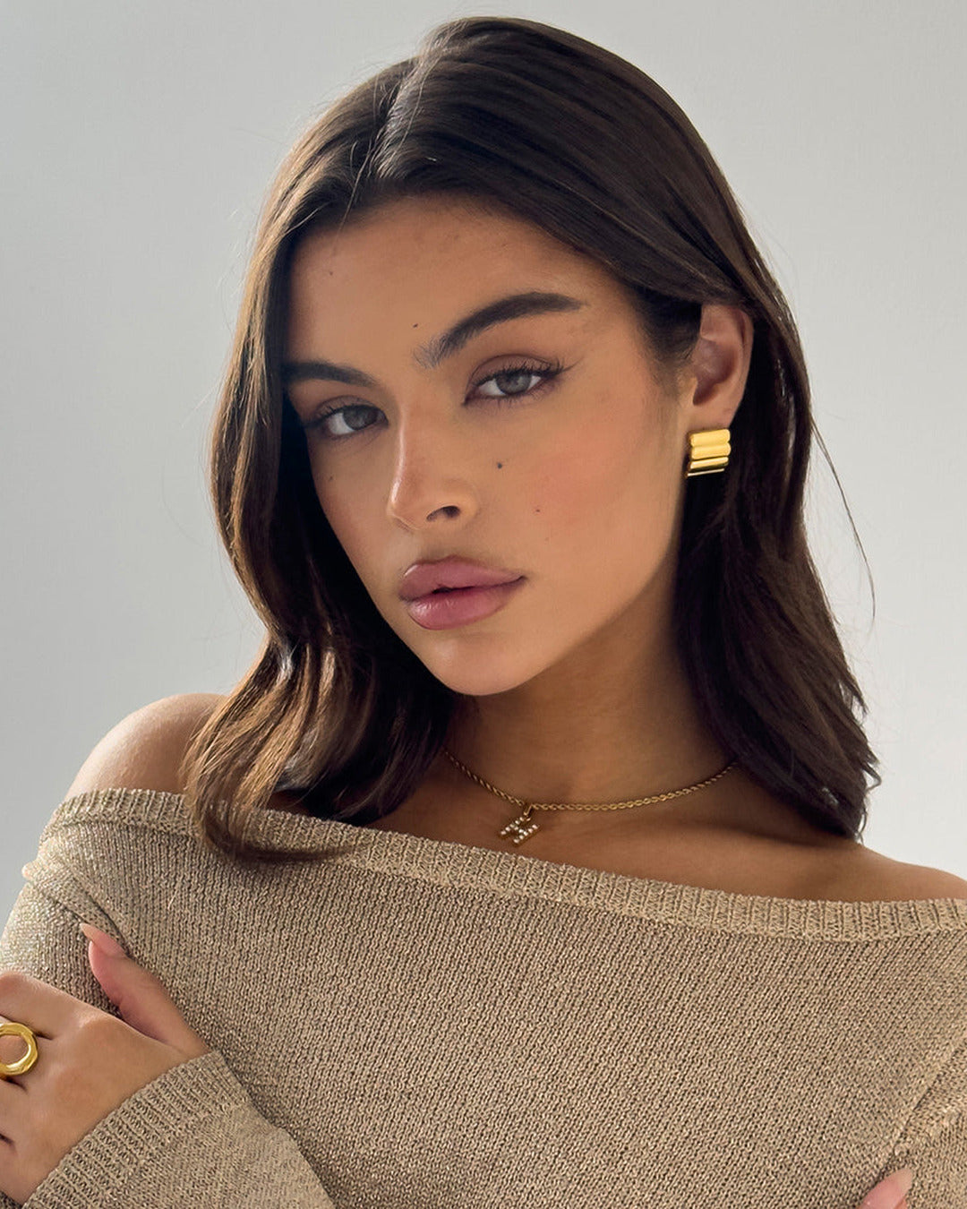 Mini Ribbed Earrings