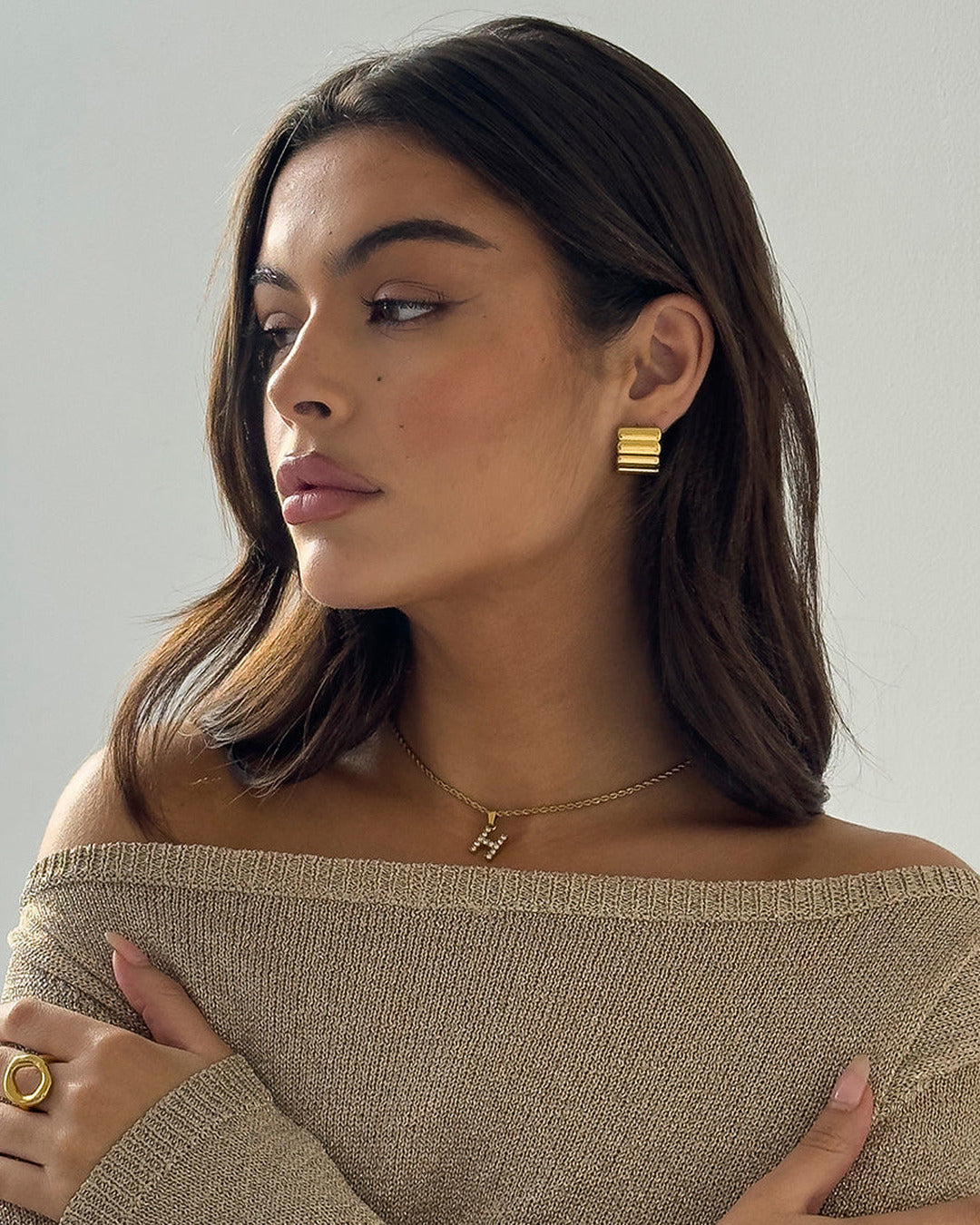 Mini Ribbed Earrings