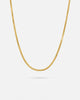 Gold Textured Necklace Slim