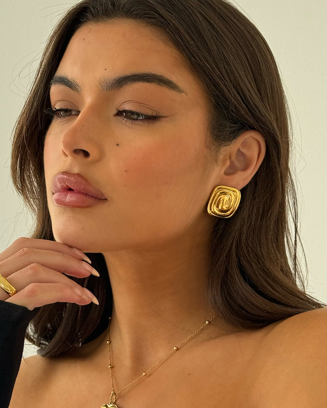 Spiral Earrings Gold