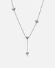Love Heart Drop Necklace - Silver