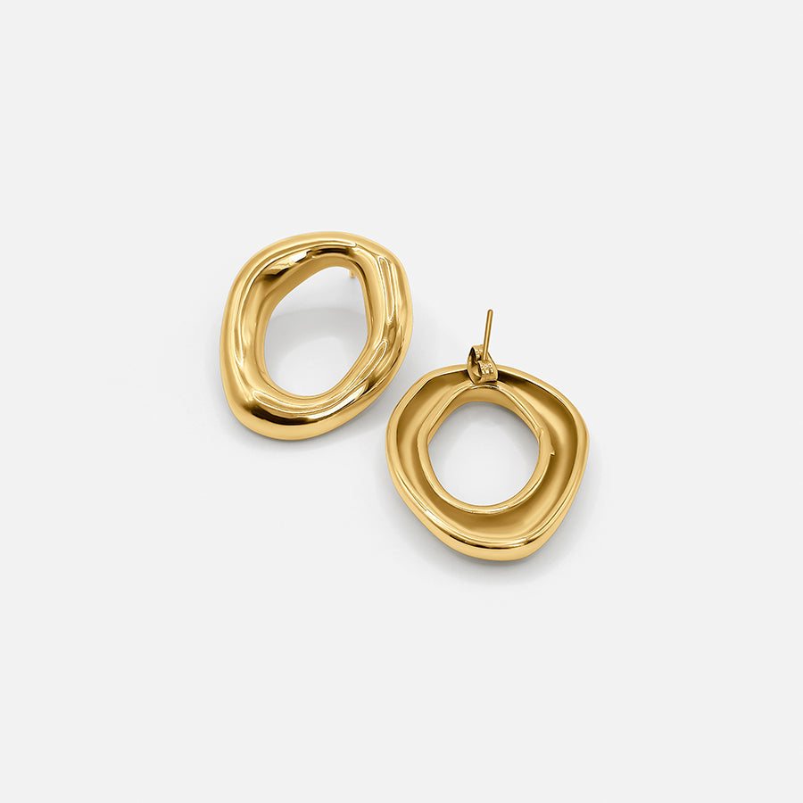 Gold Open Oval Earrings (Bundle)