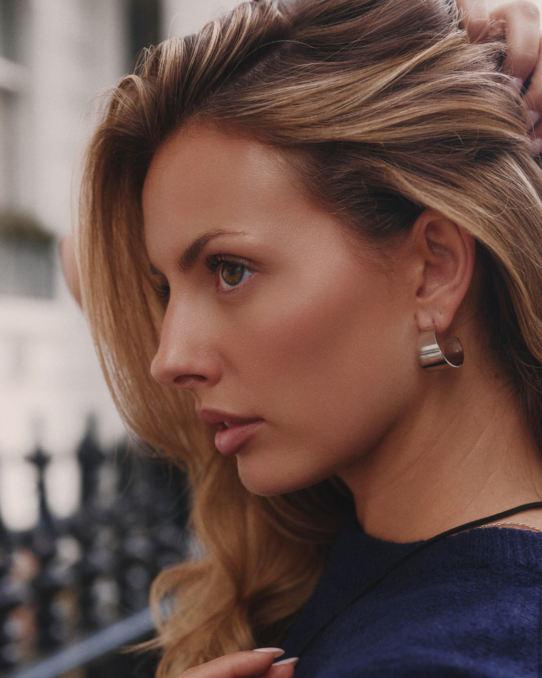 Glossy Hoops Silver