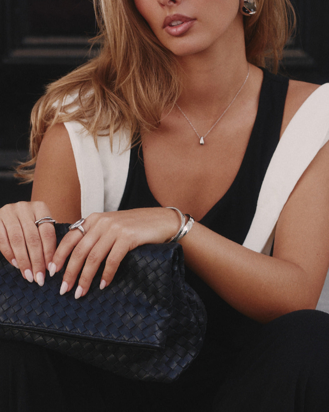 Mini Drop Necklace - Silver