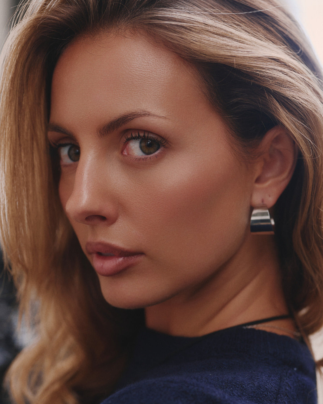 Glossy Hoops Silver