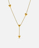 Love Heart Drop Necklace - Gold