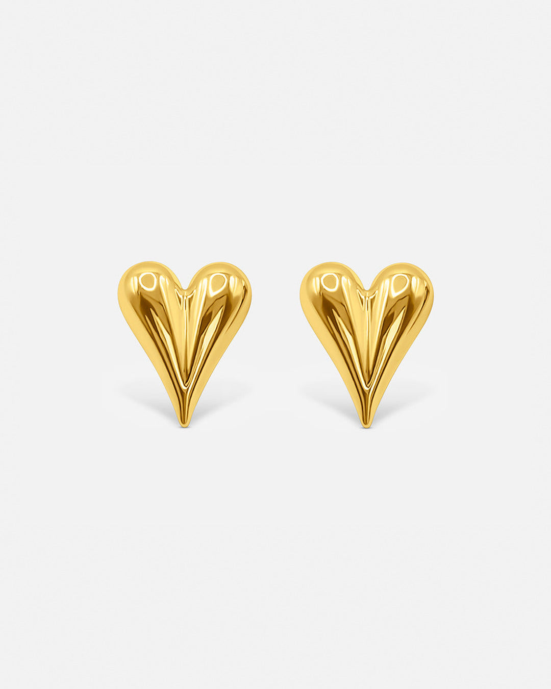 Love Heart Earrings - Gold