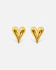 Love Heart Earrings - Gold
