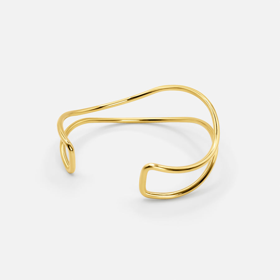 Gold Adjustable Wave Bracelet (Bundle)