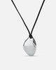Cord Pendant Necklace - Silver