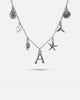 Silver Ocean Letter Necklace