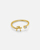 Adjustable Custom Initial Ring - Gold