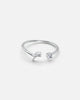 Adjustable Custom Initial Ring - Silver