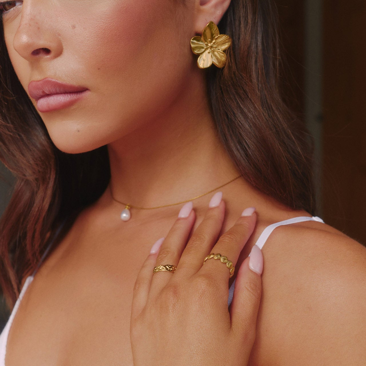 Flower Earrings Gold (Bundle)