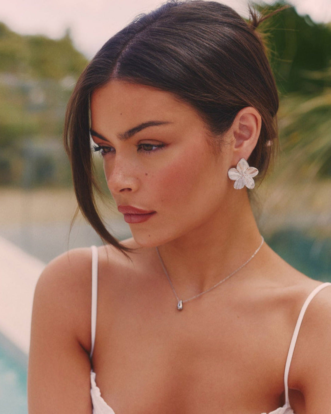 Flower Earrings Silver
