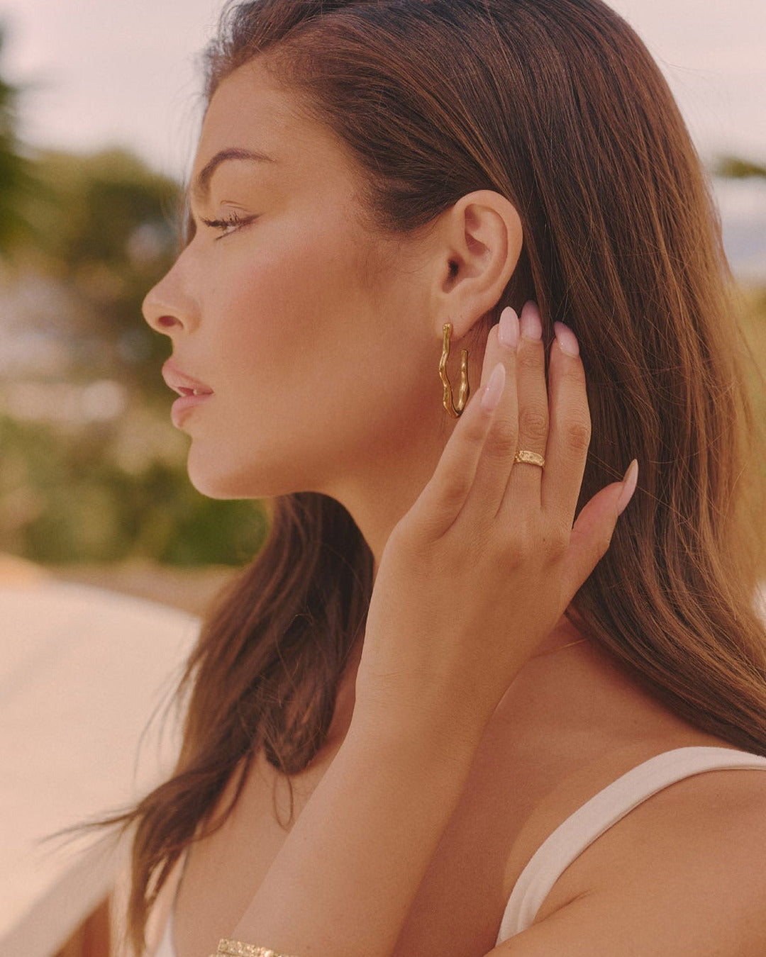 Zephyr Hoop Earrings - Gold