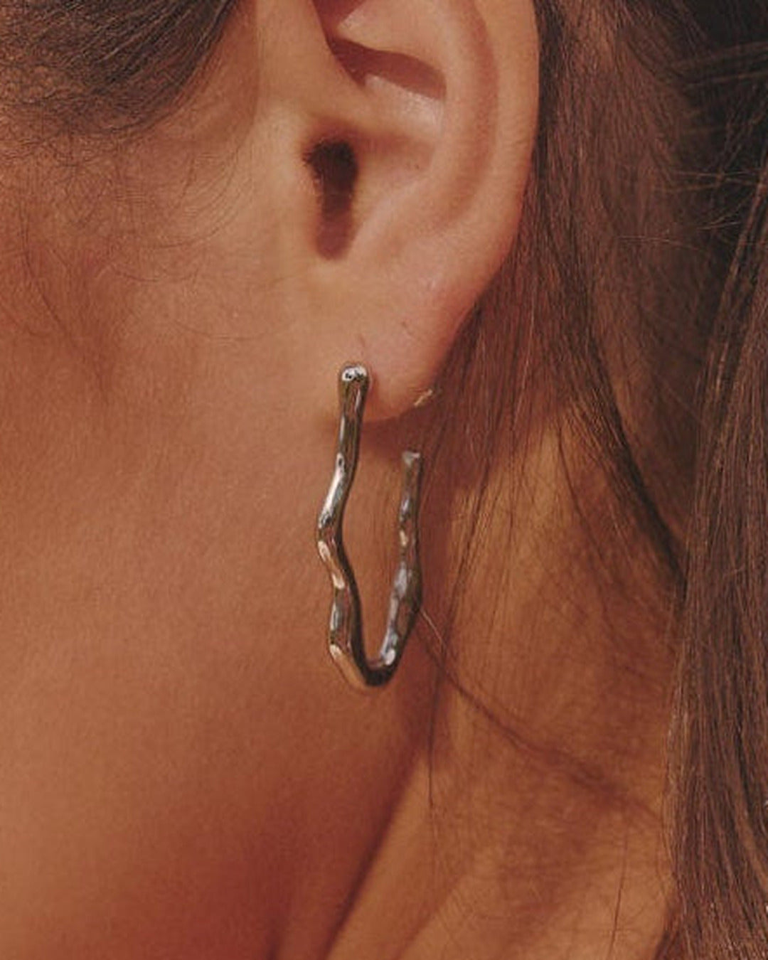 Zephyr Hoop Earrings - Silver