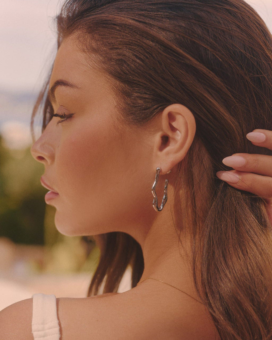 Zephyr Hoop Earrings - Silver