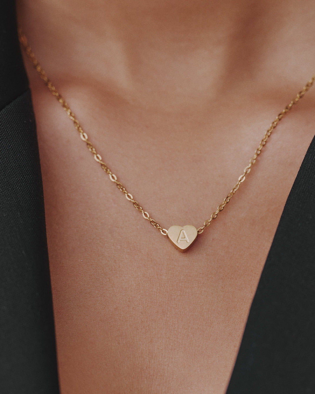 Custom Initial Heart Necklace