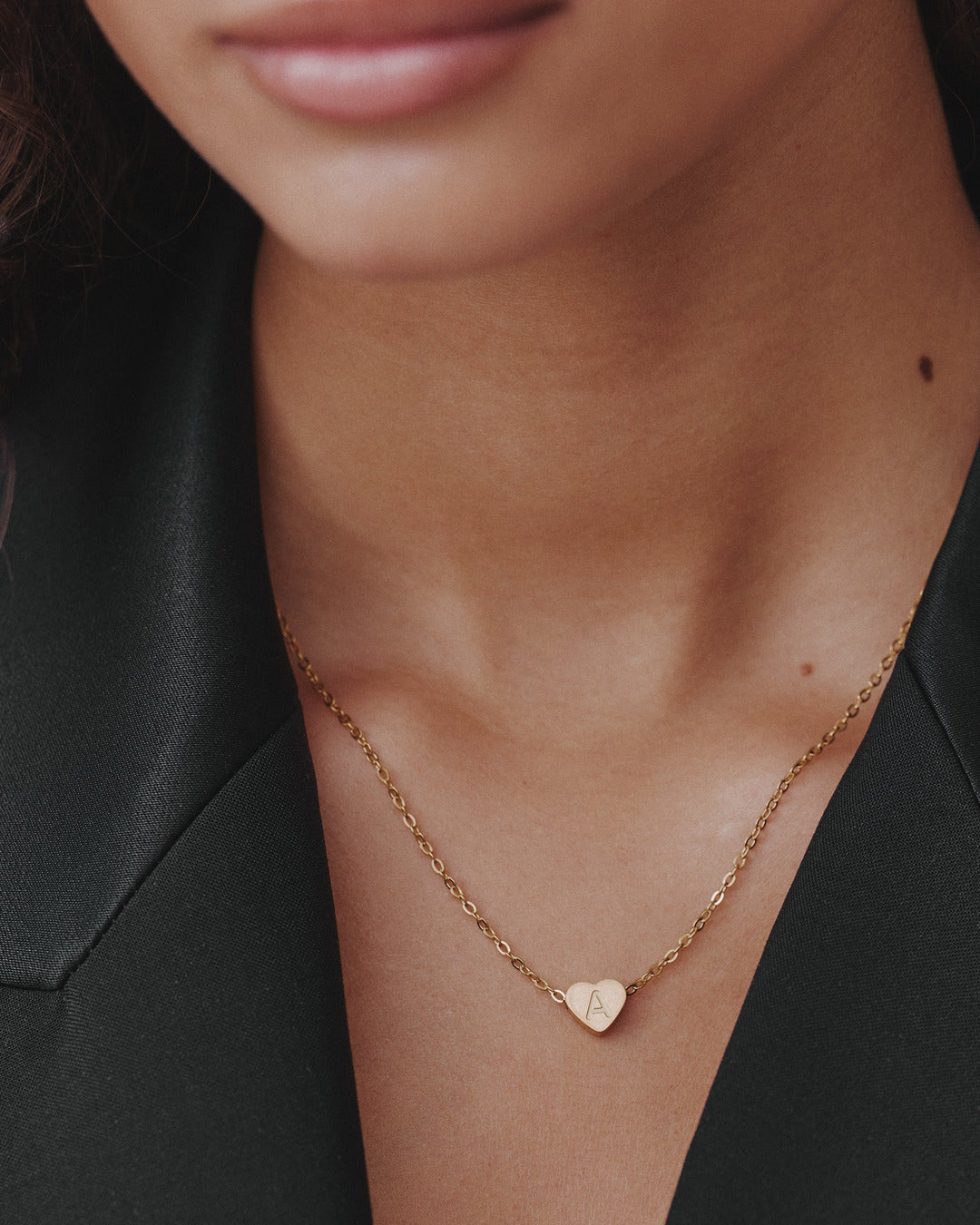 Custom Initial Heart Necklace