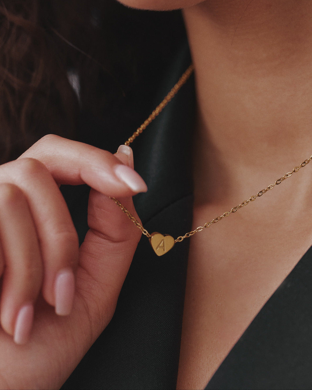 Custom Initial Heart Necklace
