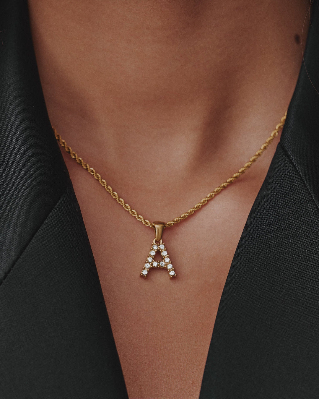 Twisted Initial Necklace