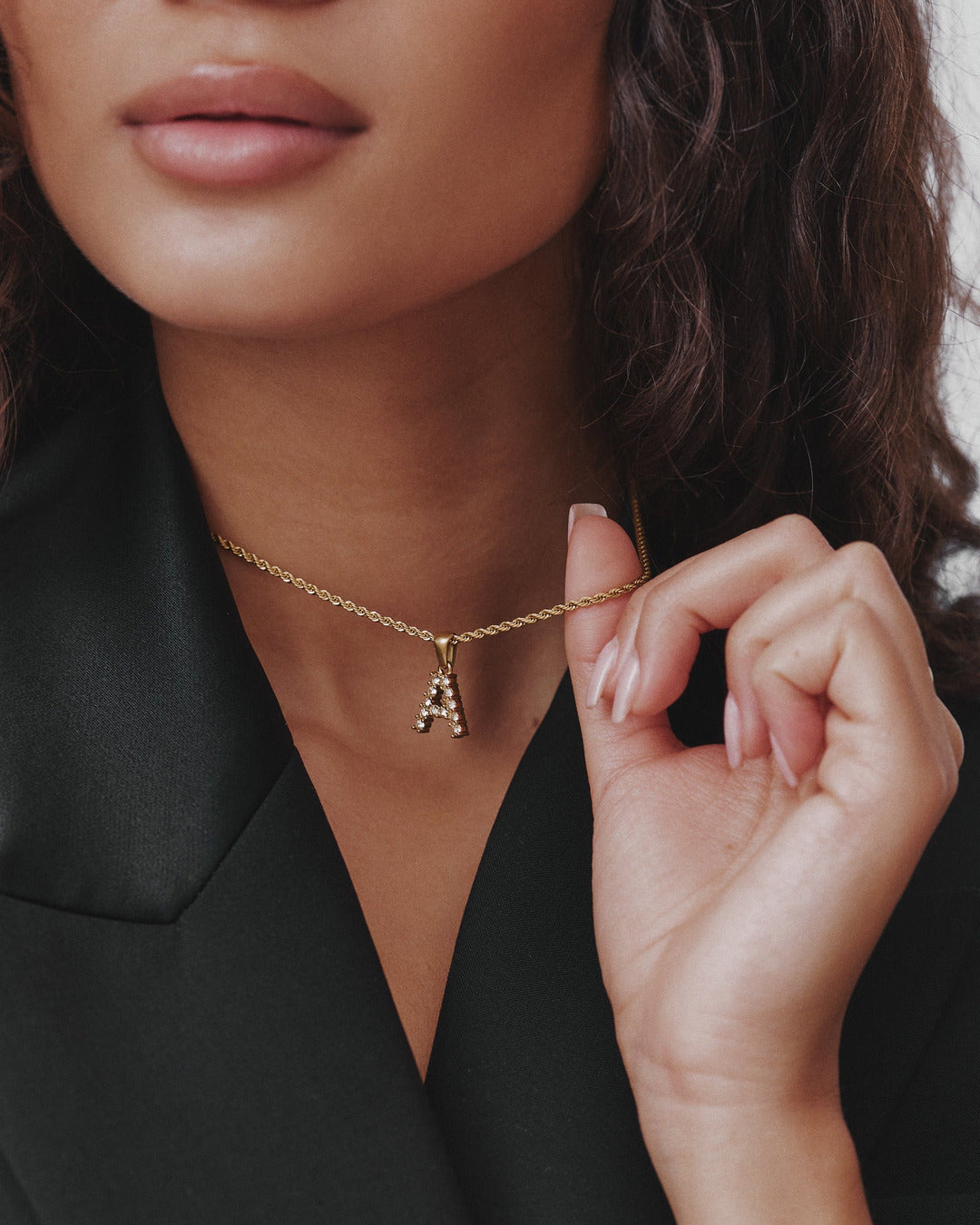 Twisted Initial Necklace