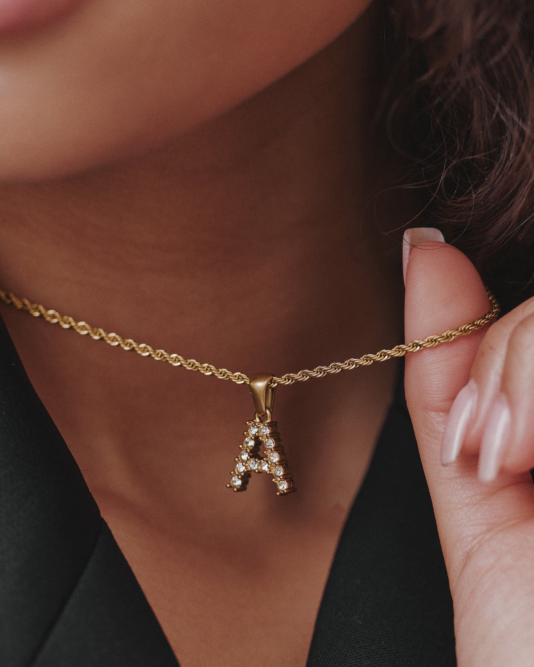 Twisted Initial Necklace