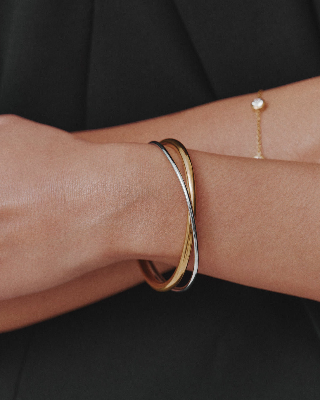 Two Tone Cuff Bangle