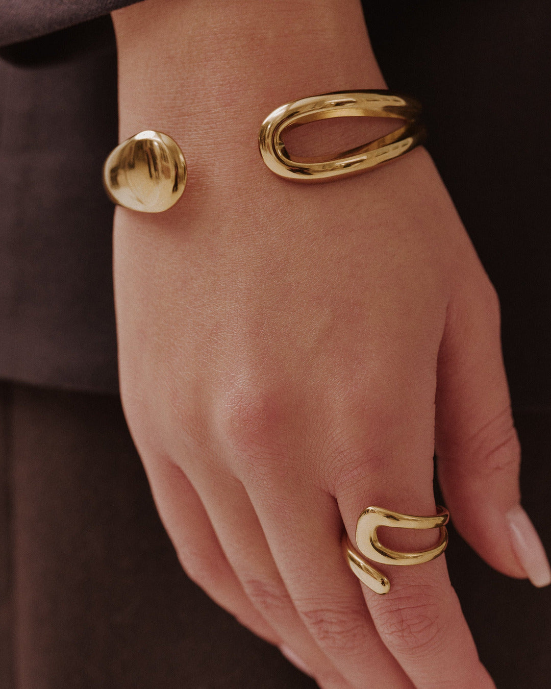 Sculptural Open Bangle
