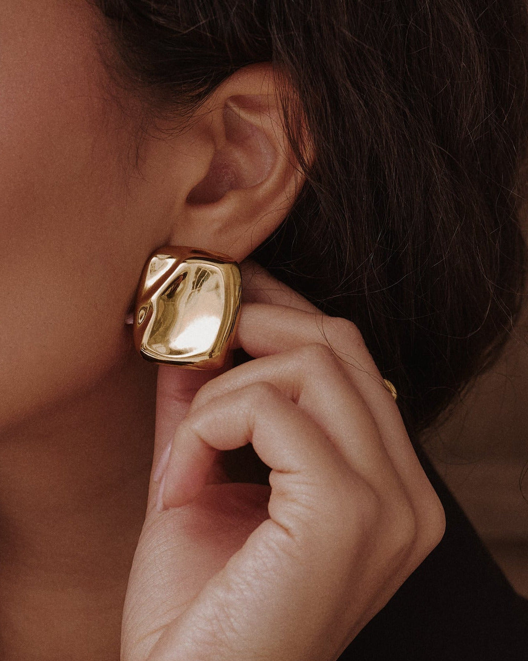 Molten Earring - Gold