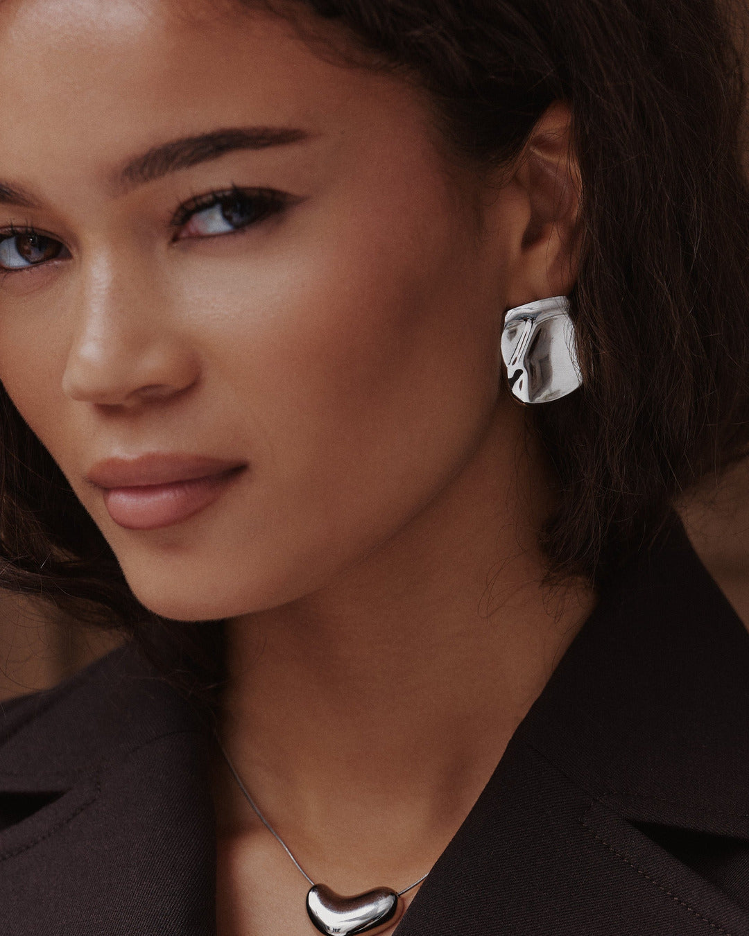 Molten Earring - Silver