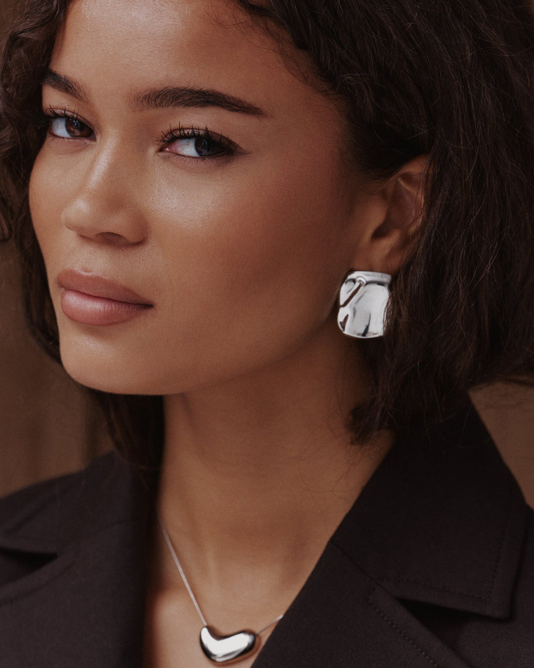 Molten Earring - Silver