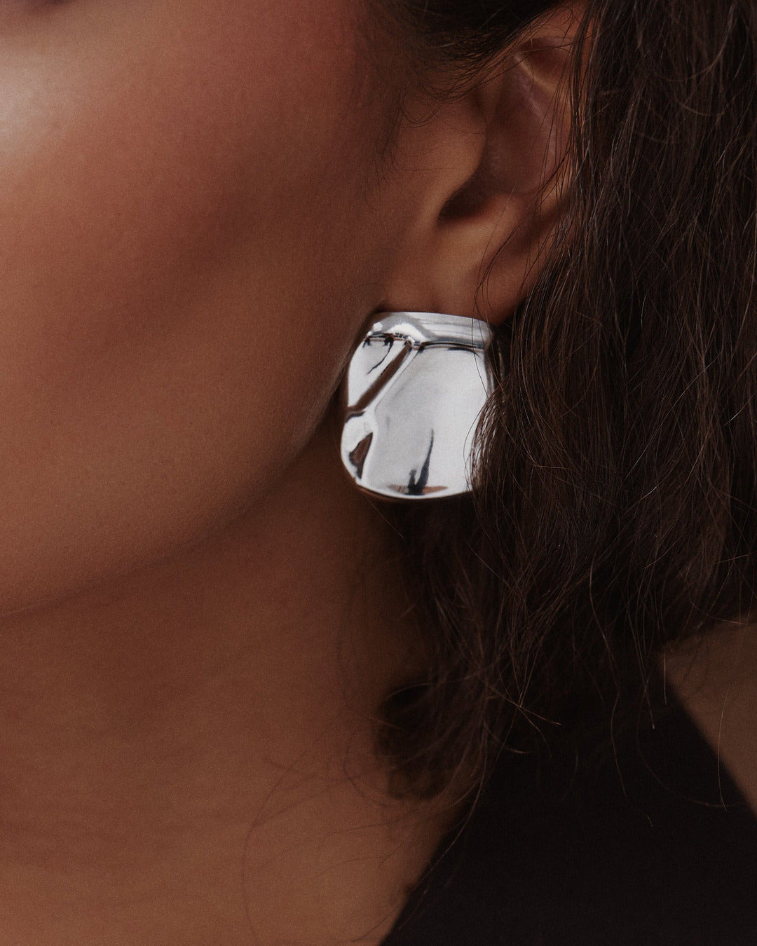 Molten Earring - Silver