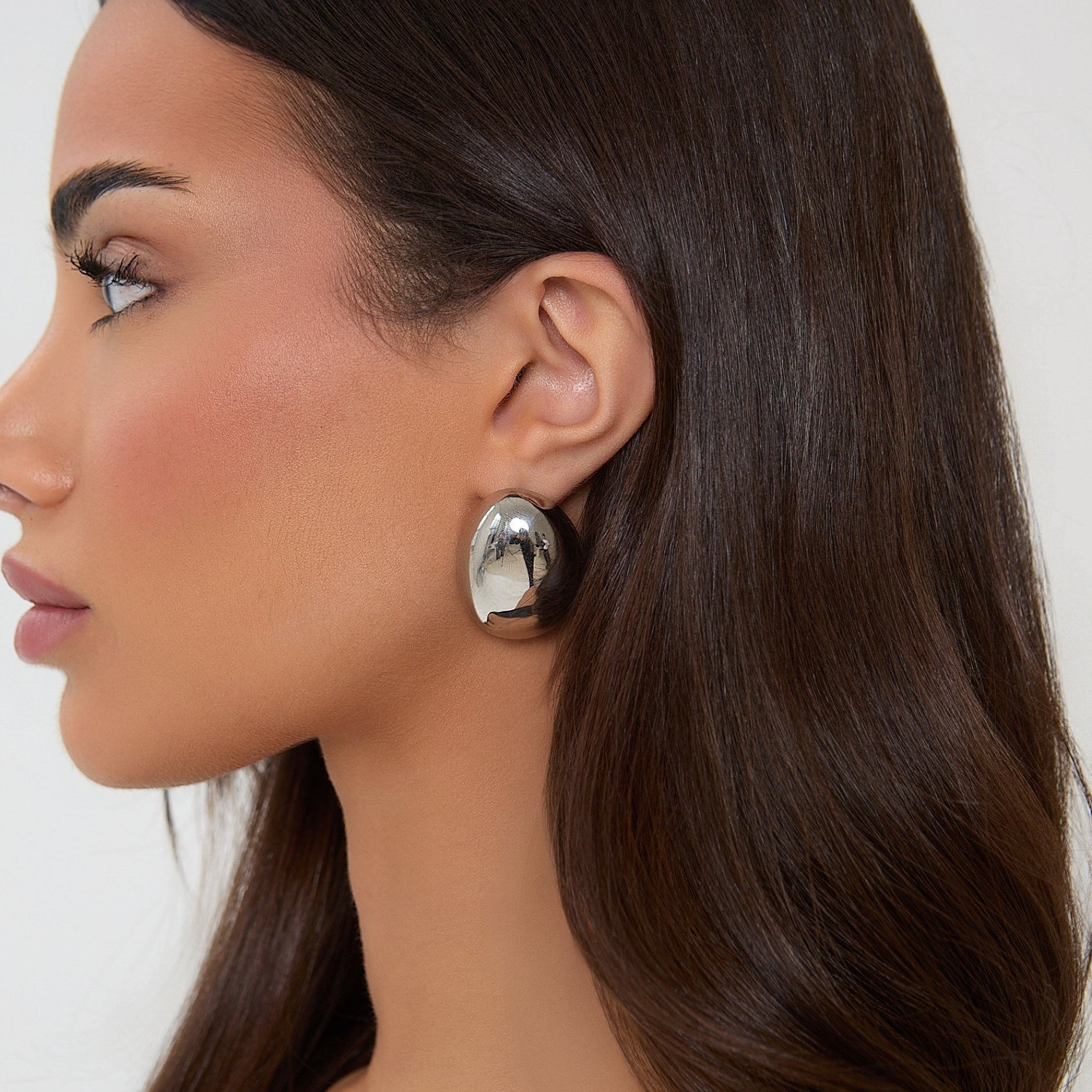 Silver Oval Earrings (Bundle)