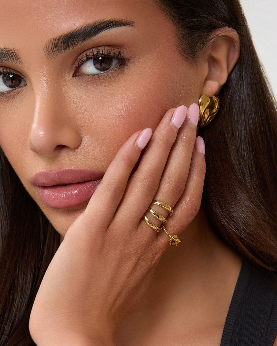 Triple Layer Ring - Gold