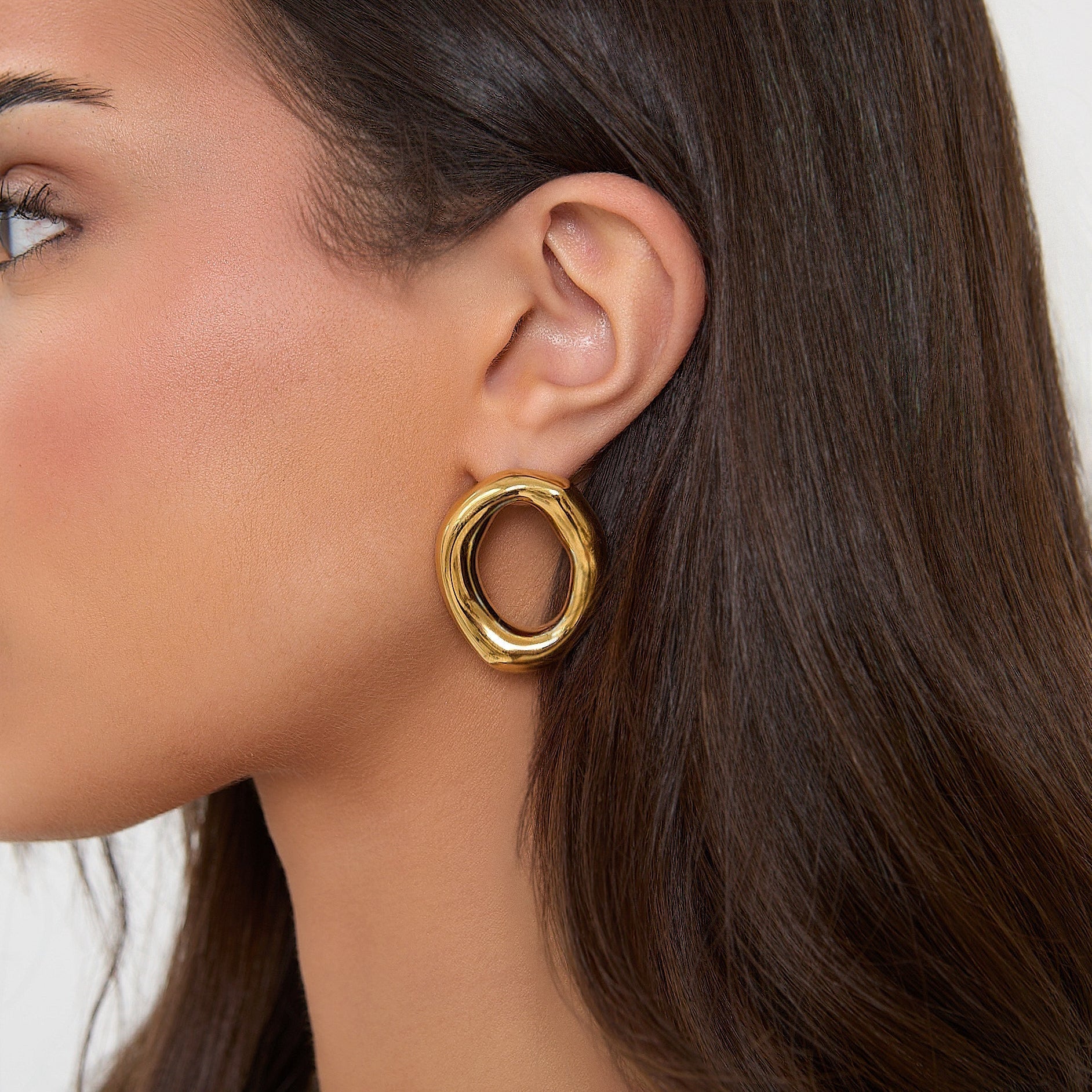 Gold Open Oval Earrings (Bundle)