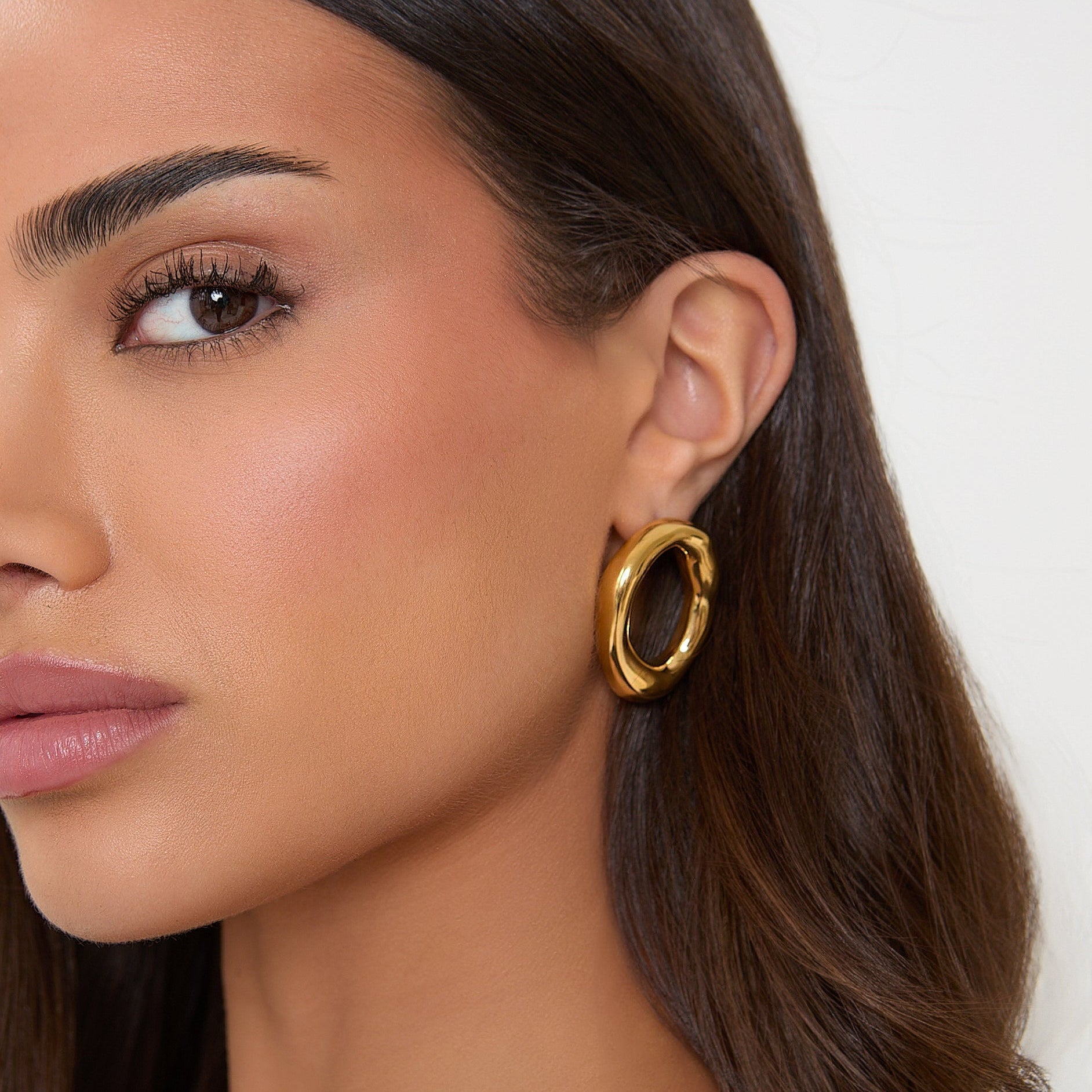 Gold Open Oval Earrings (Bundle)