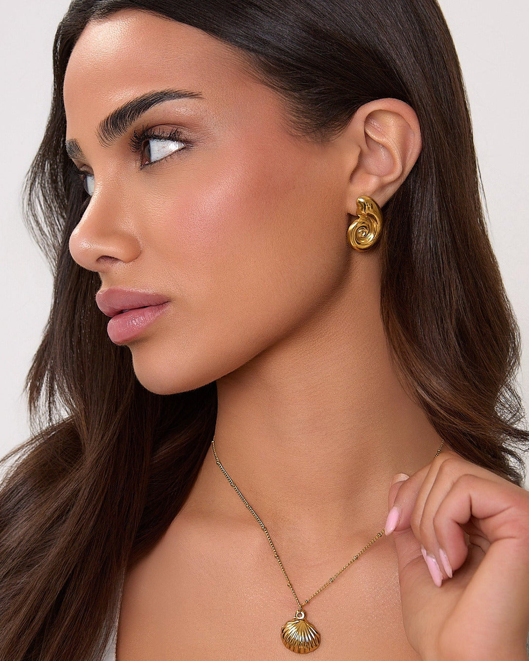 Gold Seashell Earrings
