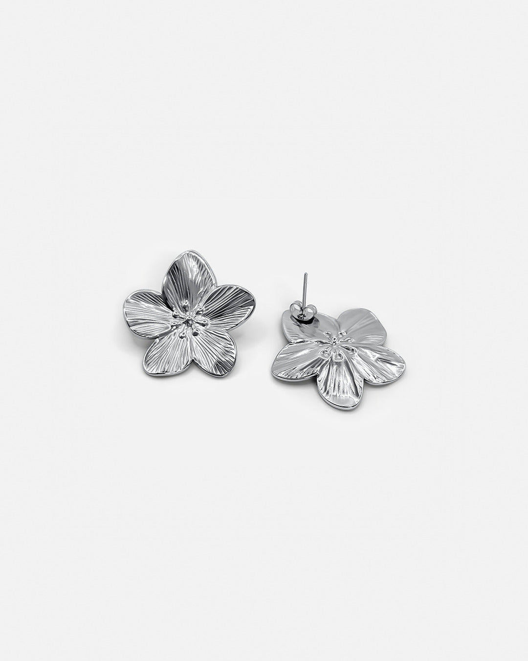 Flower Earrings Silver