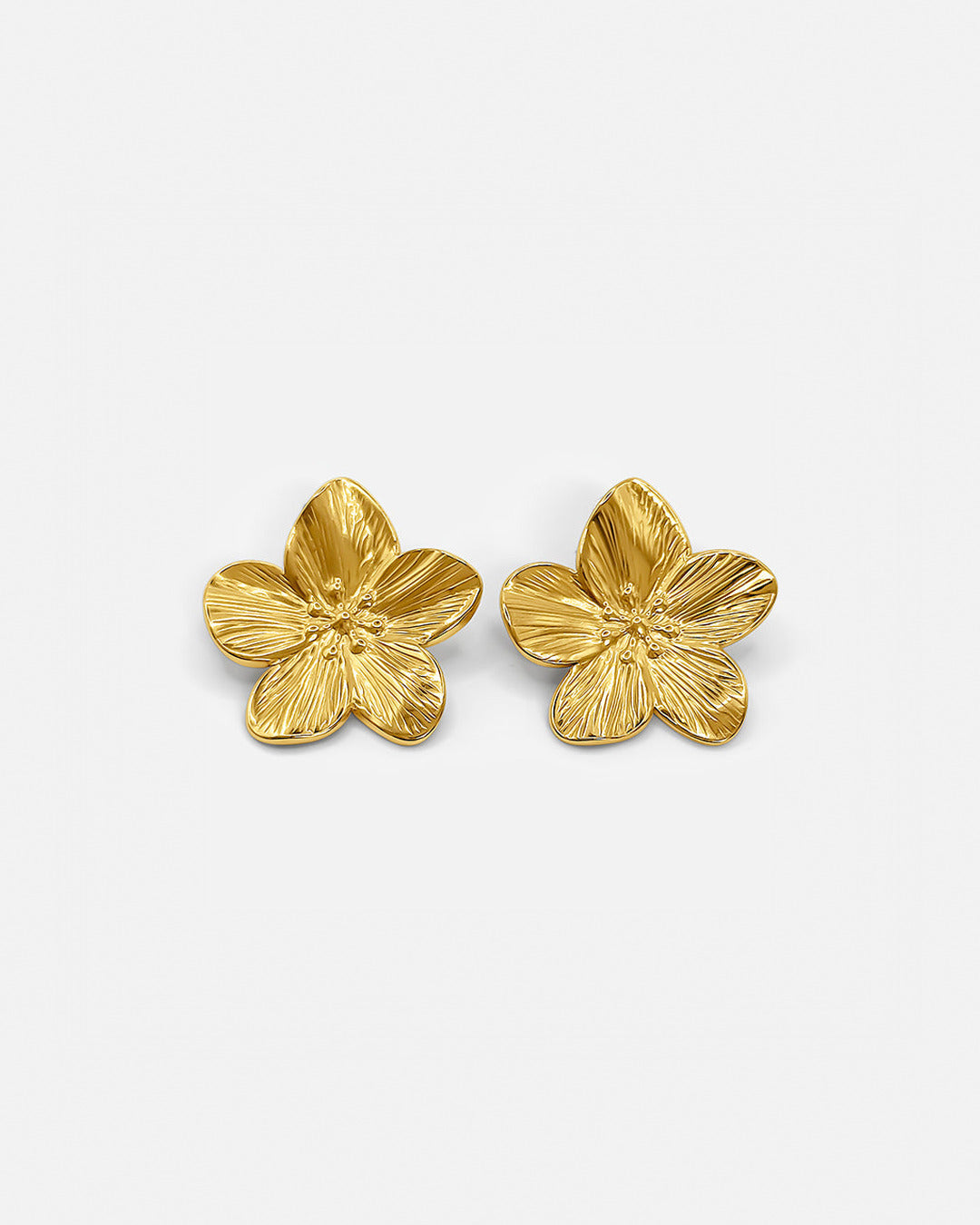 Flower Earrings Gold