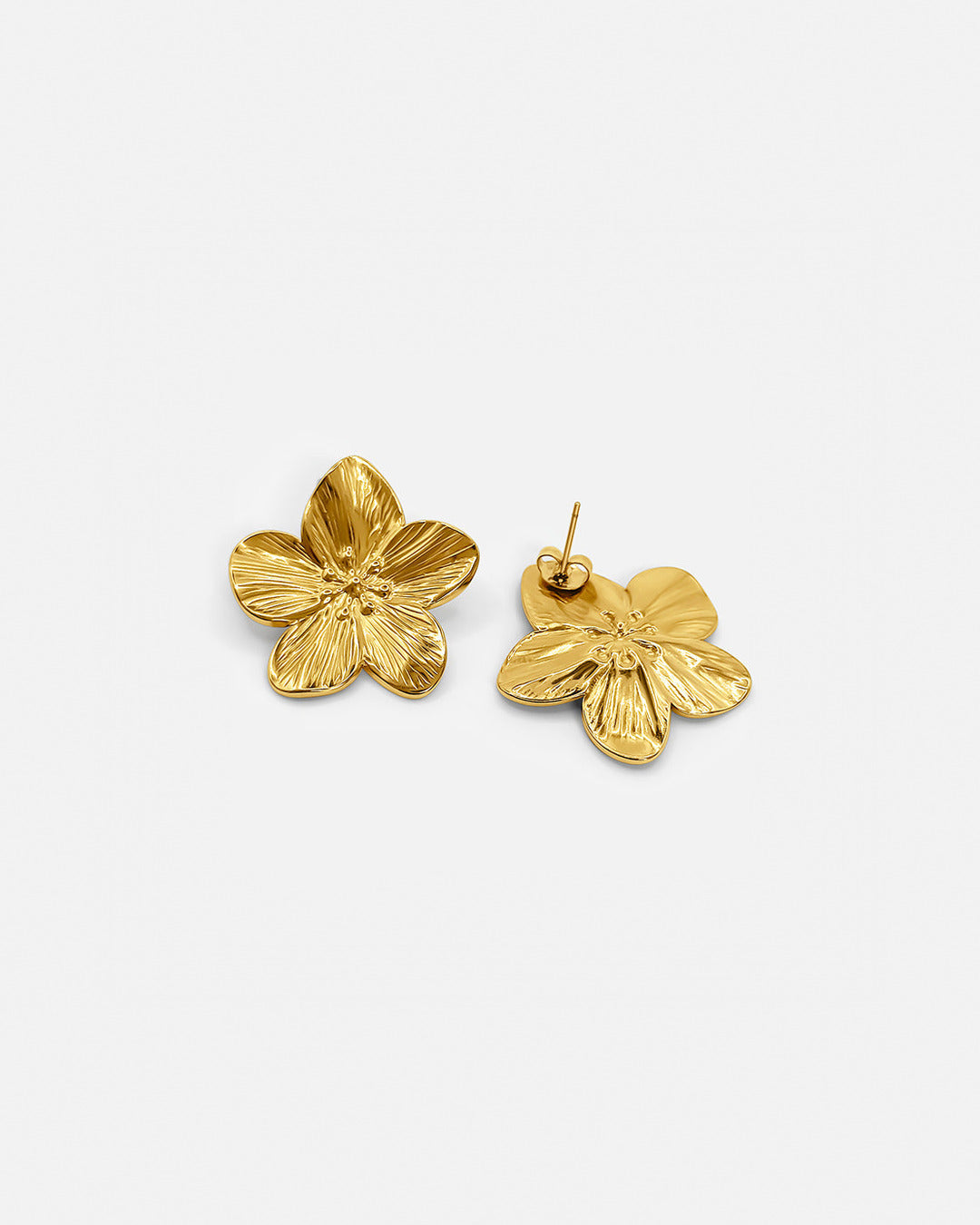 Flower Earrings Gold