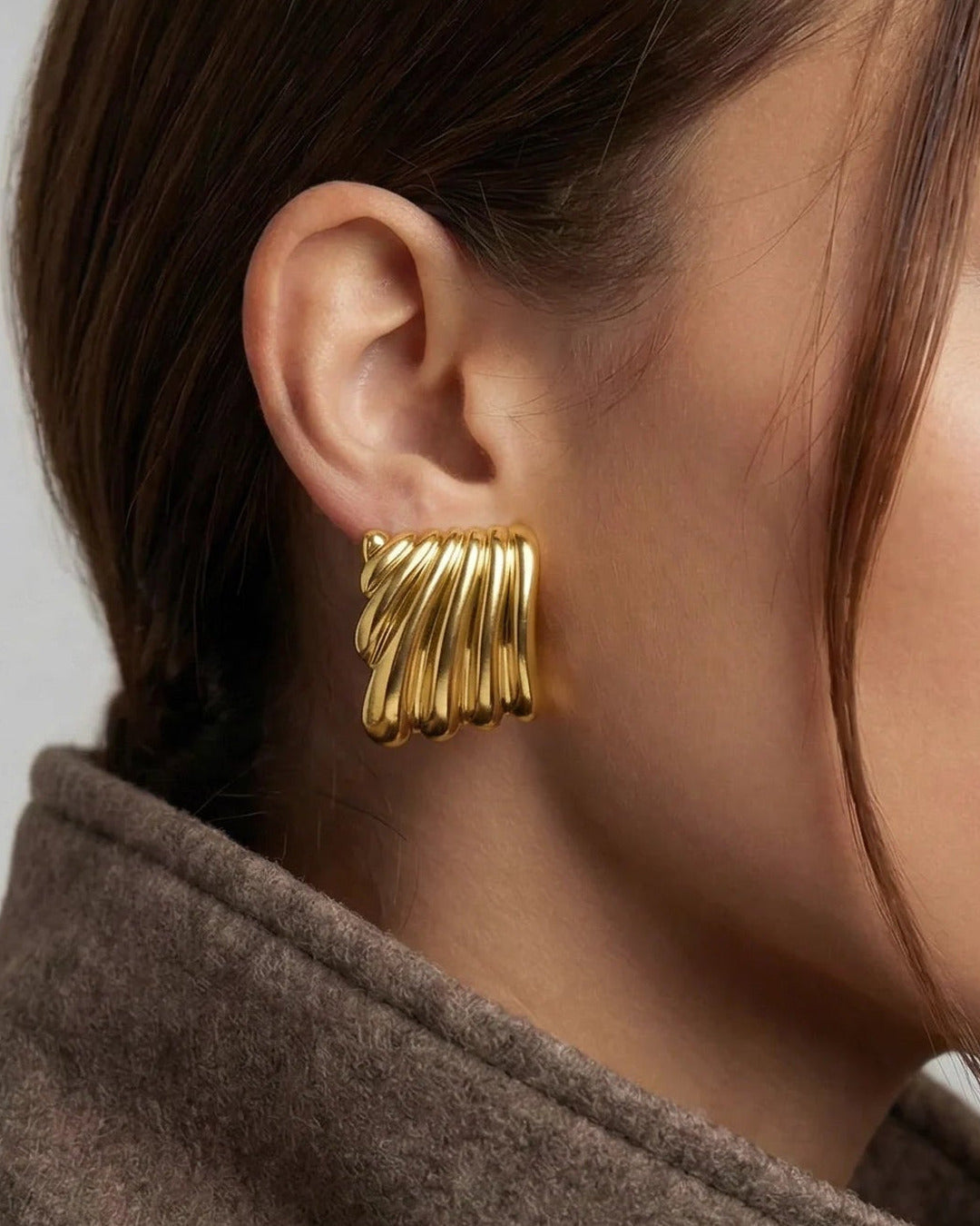 Ripple Earring Gold
