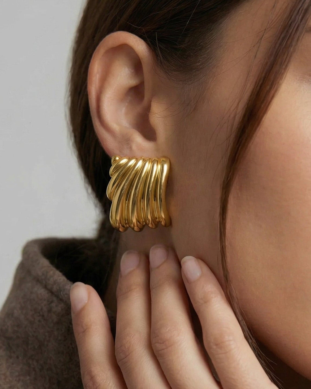 Ripple Earring Gold