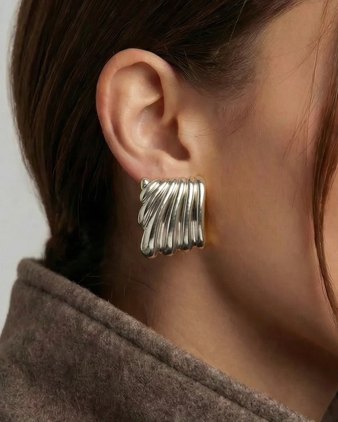 Ripple Earrings Silver