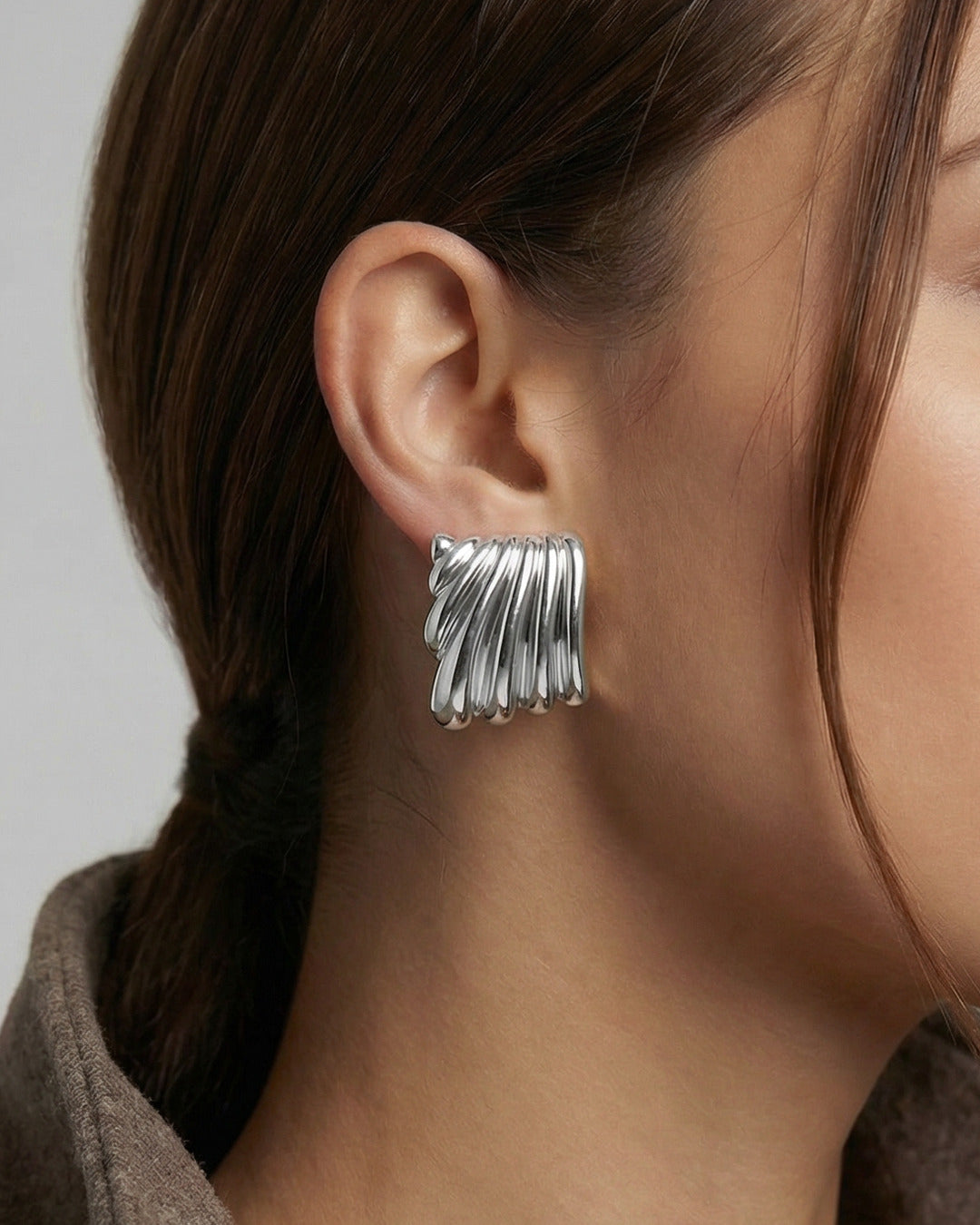 Ripple Earrings Silver