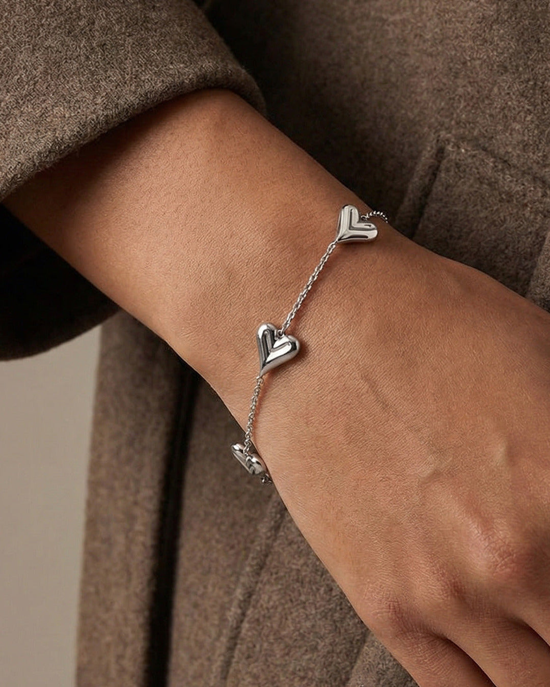 Love Heart Bracelet - Silver