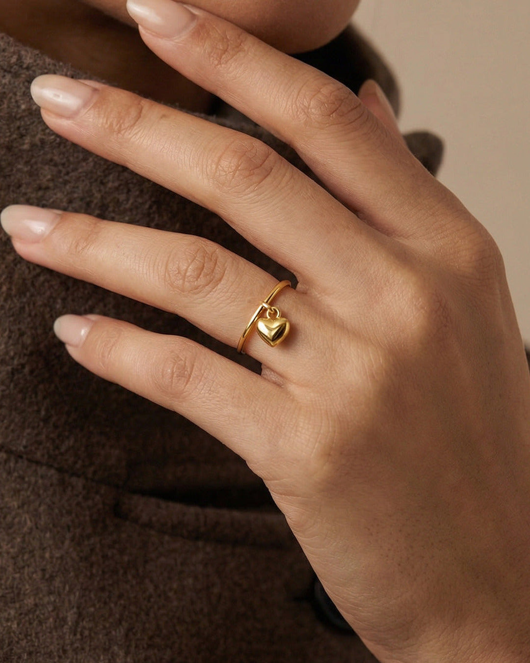 Mini Heart Pendant Ring