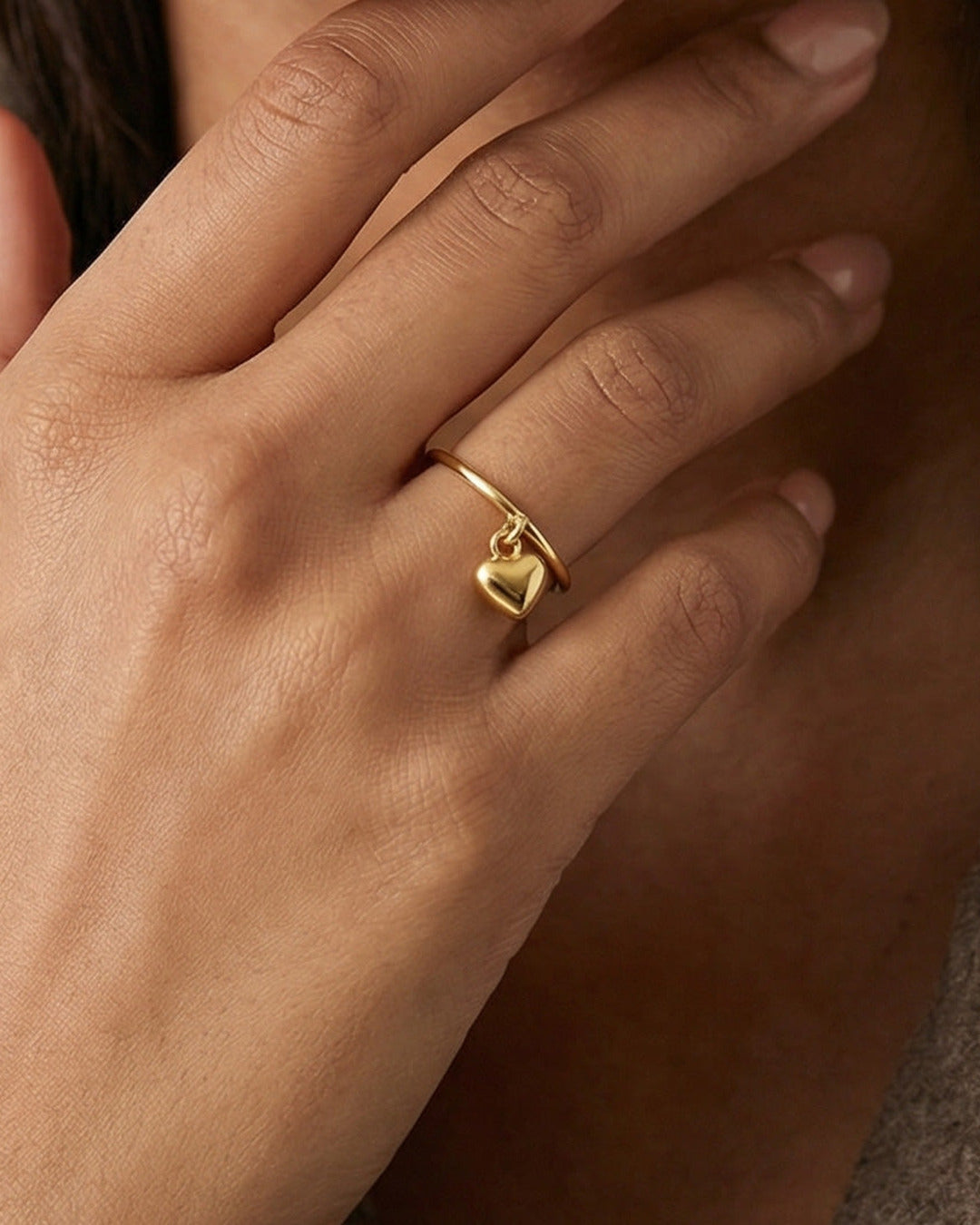 Mini Heart Pendant Ring